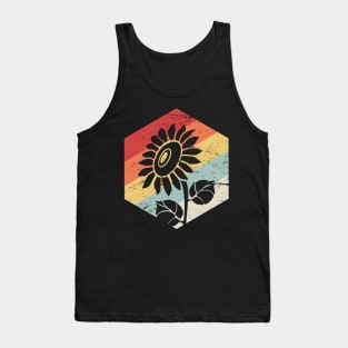 Retro Sunflower | Gardener Gardening Graphic Tank Top